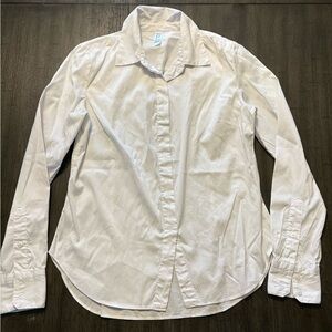 SPANX Classic White Button-Front Long Sleeve Shirt